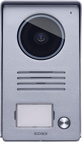 Vimar 40921.P1 Targa esterna audio/video in alluminio, per videocitofono vivavoce a colori LCD 7in con cornice parapioggia, 1 pulsante, installazione a parete - Honorern