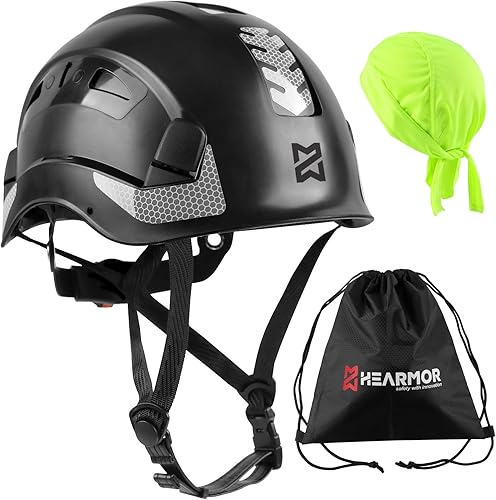 Casco da arrampicata per lavori di altitudine e alpinismo, casco in ABS unisex con sensore UV riflettente EN12492 - Honorern