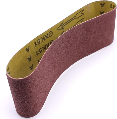 5 nastri abrasivi, 75 x 510 mm, grana 400, nastro abrasivo, nastro abrasivo per levigatrici a nastro - Honorern