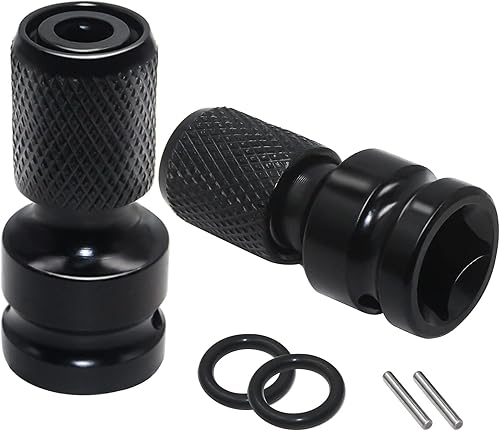 GIAK Adattatori con Attacco da Quadrello da 1/2” a Esagonale da 1/4” Adattatore per Avvitatori 2 Pezzi Adattatore di Impatto Sgancio Rapido Adattatori per Chiavi ad Impatto e Cricchetto - Honorern