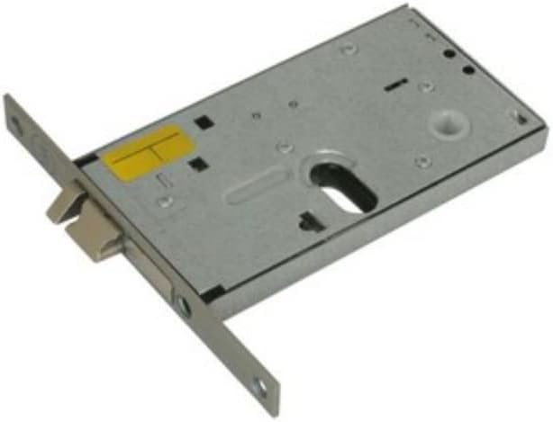 Serratura Elettrica Da Fascia '950' Per Porte In Alluminio. Finitura Verniciata Nera. Foro Ovale Per Cilindro, Scrocco E Pistone Di Ricarica Reversibili. Vite Di Fissaggio Per Cilindro. Senza Cilindro. Alimentazione 12V. Con Scrocco. - Honorern