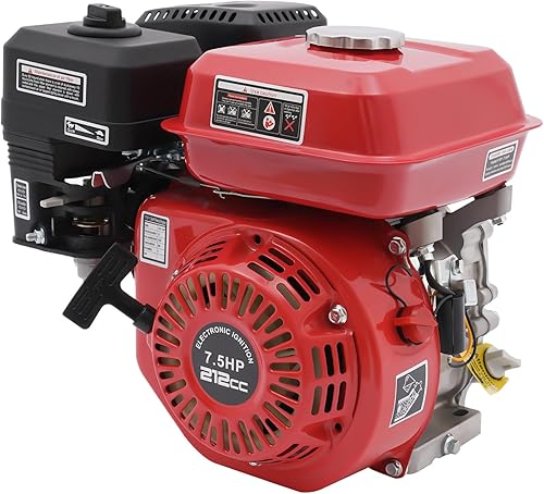 Motore a benzina, 7,5 CV, 4 tempi, avviamento elettrico, nero, in alluminio, 210 cc, 3600 giri/min, 0,95 galloni per go-kart, compressori, idropulitrici e altro ancora - Honorern