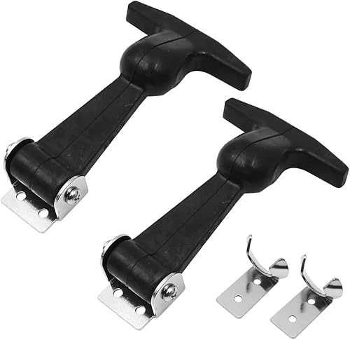 Tiardey 2 pz Elastico in Acciaio Inossidabile Gomma Cappuccio Cattura Flessibile T-Handle Hasp Gomma Flessibile Draw Fermi per Cassetta degli Attrezzi Carrello Motore del Veicolo - Honorern