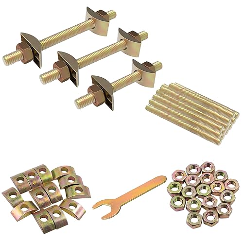 12 pezzi Connettori per piani di lavoro Connettori per mobili M8 x 80 mm, M8 x 100 mm, M8 x 120 mm Connettori per piano di lavoro Piastre da cucina - Honorern