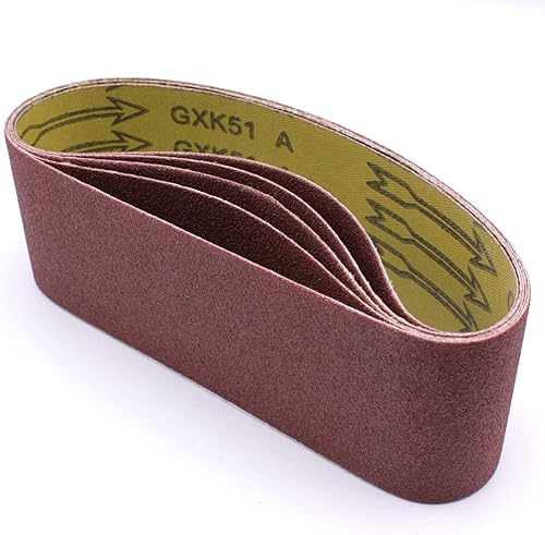 5 nastri abrasivi, 75 x 510 mm, grana 400, nastro abrasivo, nastro abrasivo per levigatrici a nastro - Honorern