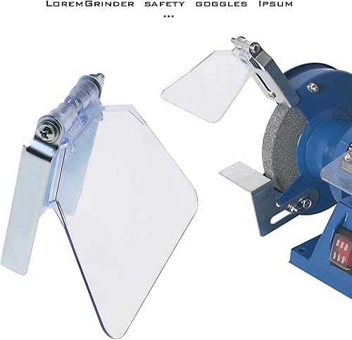 2 Visiera per smerigliatrice da banco compatibile con smerigliatrici da banco, tipo 125/150, strumento di fissaggio per scudo di strumenti, alloggiamento antiruggine in acciaio inossidabile - Honorern
