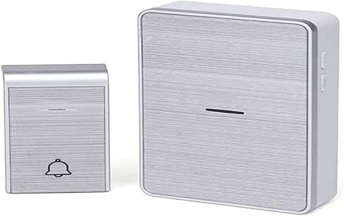 Campanello senza fili CC bianco e nero, campanello autoalimentato per porta, campanello esterno senza fili impermeabile, campanello a 36 melodie, volume a 3 livelli - Honorern