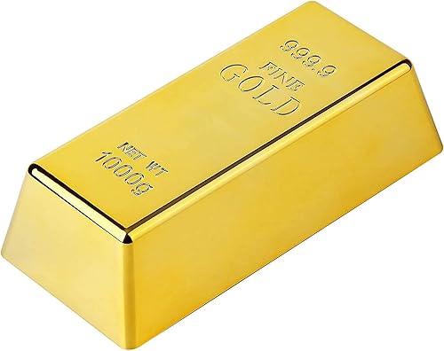 Fermaporta di Lingotto d'oro,Fermaporta a Forma di Lingotto Fermacarte Supporto Dorato per Porte per la Decorazione dell'ufficio Domestico - Honorern