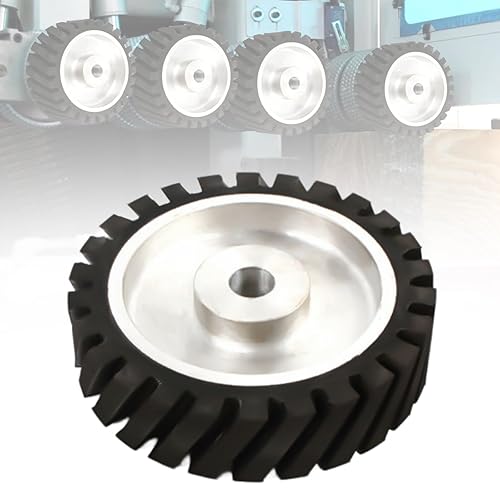 ahxyd – Ruota di contatto in gomma, 200 x 50 mm, per levigatrice a nastro, trasportatore, ruota in gomma, utensili di montaggio per reparto lavorazione, assiemi e utensili - Honorern