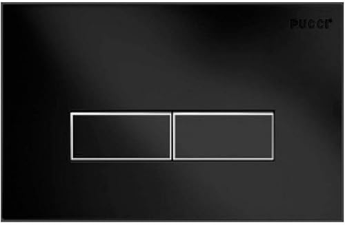 Placca Nera Super Sottile Scarico Cassetta Incasso Eco 80170581 Pucci - Honorern