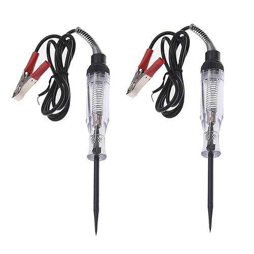 2 Pezzi Tester di Tensione Set, Lampada di Prova per Auto, Moto, Camion, 6V 12V 24V Tester per Circuiti, Portatile Penna di Prova per Sistemi a Bassa Tensione, Circuiti, Fusibili, Interruttori, Fili - Honorern