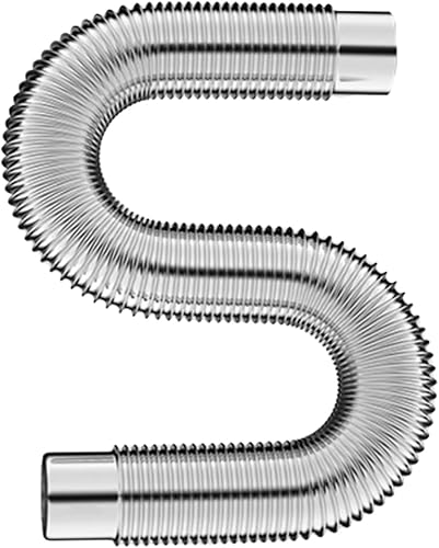 Tubo per Camino in Acciaio Inossidabile, Raccordi per Riscaldamento, Tubo di Scarico Flessibile Ondulato Estensibile, Ventilazione per Asciugatrice - Honorern
