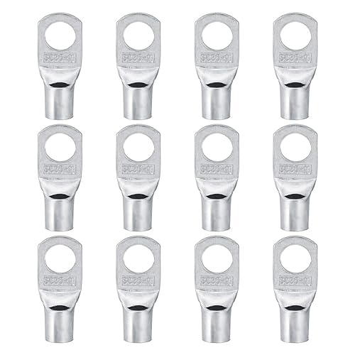 12 Pezzi Capicorda In Rame Terminale Connettore Filo 2 Awg 35Mm² Foro 10Mm Terminali In Rame Stagnato Conne - Honorern
