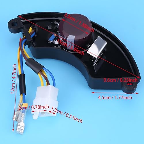 Regolatore Automatico di Tensione AVR a forma di per 6.5KW 7KW 8.5KW Generatore Elettrico a Benzina Nero 6 Fili - Honorern