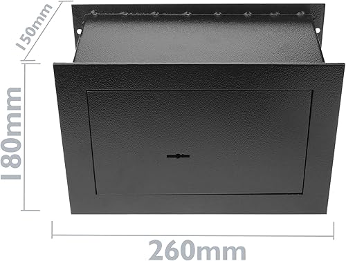 Cassaforte di Sicurezza Incasso in Acciaio Armadi di Sicurezza con Chiavi 26x15x18cm Nero - Honorern
