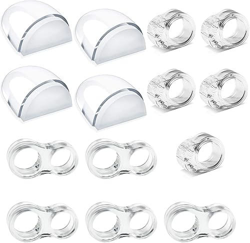 4 Pezzi Fermaporta da Pavimento, 10 Paracolpi per Porta, Fermaporta in Silicone Autoadesivi, Fermaporta Trasparenti Protezioni per Pareti, Pavimento e Mobili Uso Casa e Ufficio - Honorern