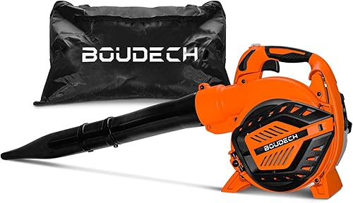 NIUP 26 - Soffiatore aspiratore 26cc trituratore di Foglie. Soffiatore 3in1 con Sacca di Raccolta da 40L. Motore a Scoppio 2 Tempi Euro V 7500 RMP - Honorern