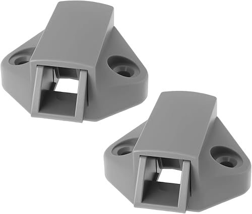 The Lord of the Tools 2 maniglie grigie per ante di armadietti, base in nylon, a mezza luna, con chiusura a pressione, base per armadietti, per auto, camper, roulotte, barca, cassetti - Honorern