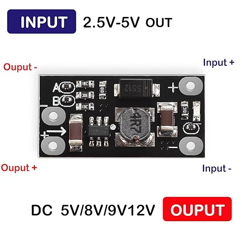 Yizhet Step Up Boost Converter DC-DC 10 Pezzi Regolatore di Tensione da 3,7V A 5V 8V 9V 12V con Indicatore LED - Honorern