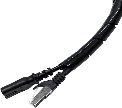 guaina per cavi a spirale nero 5m I Banda a spirale da 10mm per cavi con diametro da 7,5 a 60mm I Protezione per guaine flessibili per uso pri - Honorern