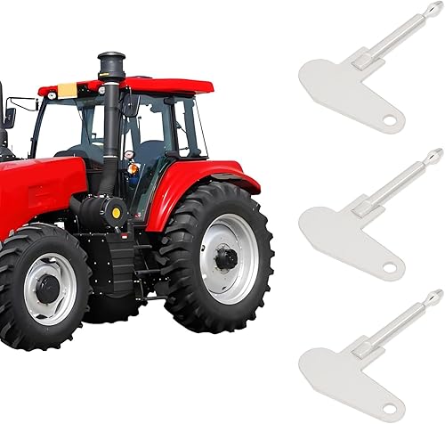 5x Chiave Di Accensione Del Trattore 5mm/0.2in Diametro Metallo Vintage Auto Tosaerba Trattori Escavatore Automobile Blocco Accensione Chiave Argento - Honorern