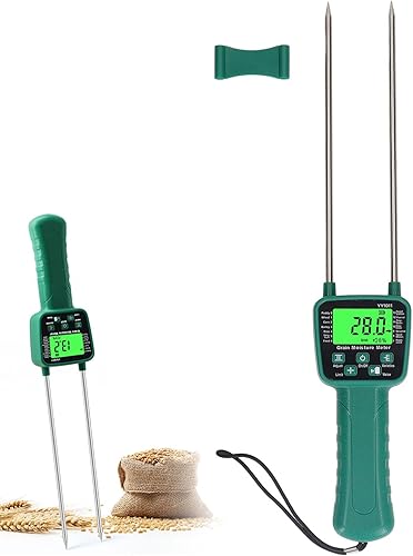 Misuratore di umidità del Fieno Display LCD di Precisione con Trasmissione Vocale Misurazione 'acqua dei Cereali Profondità Sesamo Grano Soia Mais - Honorern