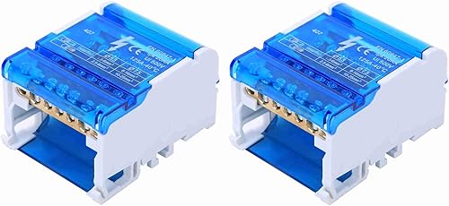 Scatola di Giunzione 407 per Scatola di Distribuzione Terminale a 4 Livelli su Guida Din con Coperchio Trasparente, Alloggiamento Conduttivo in Ottone e Ritardante di Fiamma per - Honorern