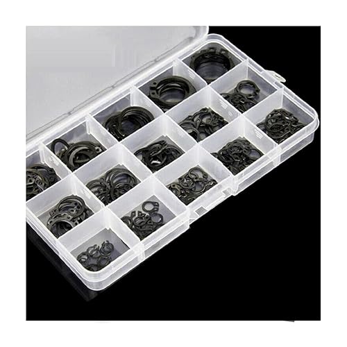 Din471 GB894 Circlips di fissaggio esterno interno A2 rondelle c-clip anello di fissaggio a scatto,225PCS Stainless Steel - Honorern