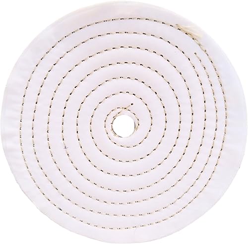 Disco Lucidatura In Feltro Cotone 200 mm Foro 20 mm Dischi Lucidare A Specchio Alluminio Cromature Metalli Acciaio Inox Ruota Lucidante Smerigliatrice Mola Ottone Rame Legno Marmo Plexiglass - Honorern