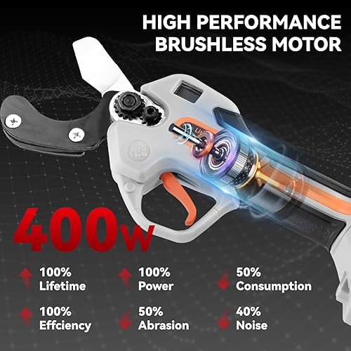 Tagliatubi a batteria, tagliatubi elettrico con 2 batterie da 2000 mAh, display digitale LCD, diametro massimo di taglio 35 mm, tagliatubi per tubi in plastica PVC - Honorern