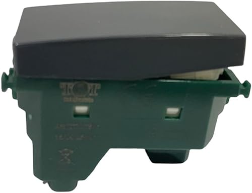 Vetrineinrete® Kit di 3 interruttore unipolare illuminabile con spia luminosa compatibile con vimar plana pulsante luce 16ax 250vac (Silver) - Honorern