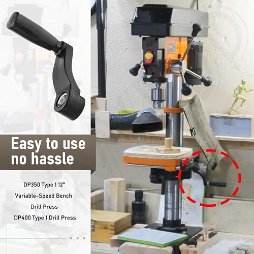 Manovella di sollevamento da tavolo trapano a colonna P 1344258 per tavolo trapano a colonna, albero di sollevamento 14,5 mm (9/16 pollici) diametro - Honorern