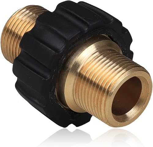 Connettore rapido, adattatore idropulitrice ad alta pressione, filettatura metrica M22 x 1,5 mm, adattatore con anello in gomma, adattatore per collegamento rapido, compatibile con Kärcher K, Kärcher - Honorern