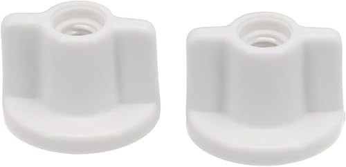 2 dadi di ricambio in plastica per coperchio WC, adatti a viti da 6 mm - Honorern