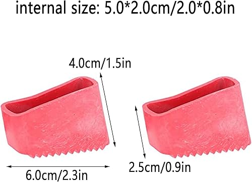 4 Pcs Piedini Antiscivolo Per Scala Telescopica - Tappetini Universali Per Scale (Rosso) - Honorern