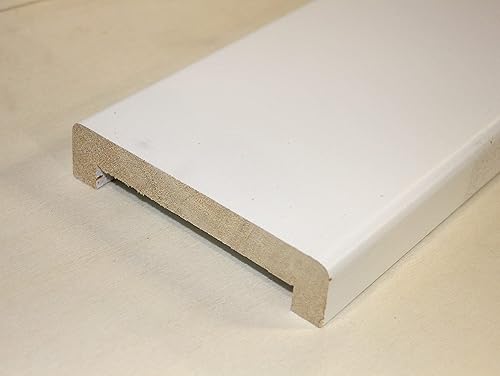 Coprimuretto Massello In Legno Laccato Bianco mm. 30X140X2500 Per Muro Da mm. 110(Prezzo Per ml. 2, 50) - Honorern