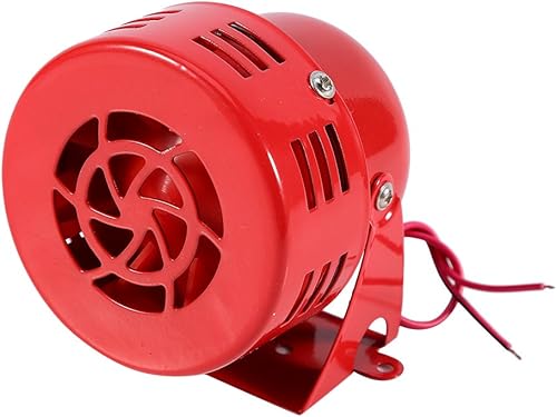 Soccorso di Sicurezza Ultra Compatto, Allarme Acustico Sirena Antiaereo da Motocicletta per Auto Elettrica 12V Forte Anni '50 Rosso - Honorern