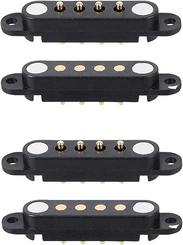 2 paia Connettore magnetico Pogo Pin con foro di posizione, Connettore magnetico Pogopin 2/3/4/5/7/8P 2A Presa di alimentazione CC maschio+femmina da 2,54 mm (8P) - Honorern