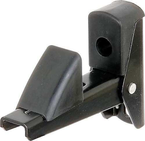 Alberts 307752 Ferma persiane e porte, a chiusura automatica, alluminio, verniciato nero, distanza fermo - piastra 15-50 mm - Honorern