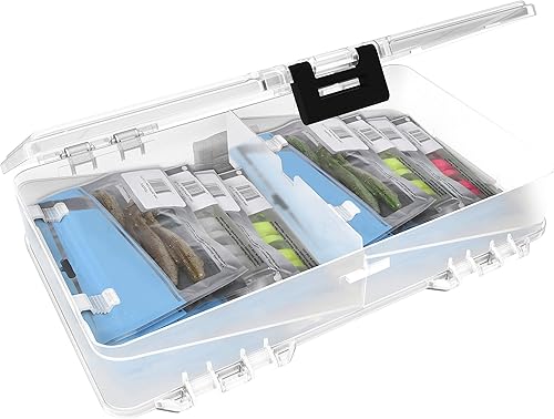 Plano Soft Plastic 3700 StowAway Cassetta per attrezzatura da pesca, scatola in plastica, scatola organizzativa in plastica con divisori rimovibili, vassoio per attrezzatura per Crankbaits - Honorern