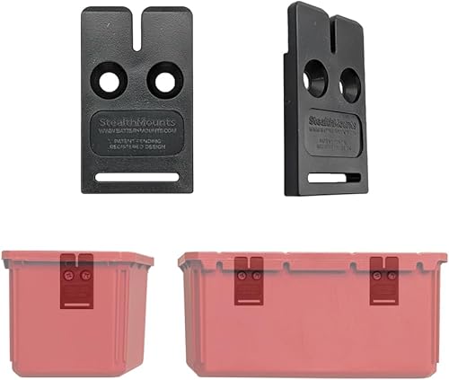 StealthMounts Bin Buddy Mount | Confezione da 8 supporti neri per bidoni | Packout, Ridgid AEG & Keter Bin Compatiable | Prodotto nel Regno Unito - Honorern