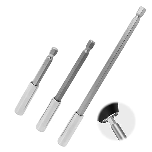Set di Prolunghe Magnetiche per Cacciavite e Trapano Elettrico - 3 Pezzi, Attacchi Esagonali 1/4'', prolunga avvitatore Lunghezze 75/100/150mm, Materiale CRV, Adatto per Dadi e Viti, Cambio Rapido - Honorern