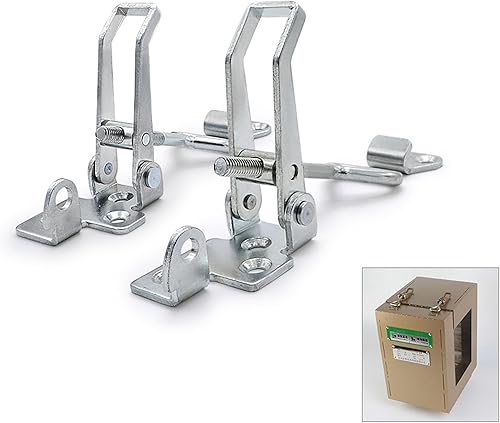 2 Pezzi Chiusura a Leva Regolabile in Acciaio, Morsetto a Levetta Rapido Morsetti a Ginocchiera Toggle Morsetto Piccola con Vite di Montaggio per Scatole, Armadietti, Cassetti, Porte e Finestre - Honorern