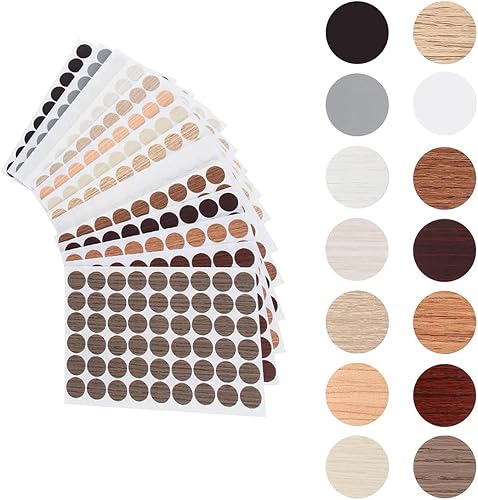 14 colori copriviti autoadesivi – 756 tappi di copertura per viti, adesivi per mobili, tappi di copertura impermeabili, fori delle viti adesivi per viti in legno - Honorern