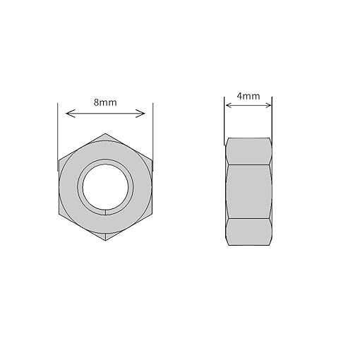 Dadi esagonali M6 (6 mm) in acciaio inox A2 (confezione da 20) - Honorern