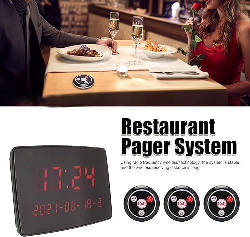 Cercapersone, Cercapersone per Ristoranti, 20 Cercapersone Alla Moda, Campanello di Chiamata per Hotel Bar Ristoranti, di Chiamata Intelligente Sottobicchiere Wireless (Spina UE) - Honorern