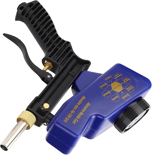 Pistola per sabbiatura, spray per sabbiatura, alimentazione a gravità, 600 cc, 18 once, capacità serbatoio 7,0 scfm, 198 l/min, 6000 giri/min, dispositivo a spruzzo, dimensioni - Honorern