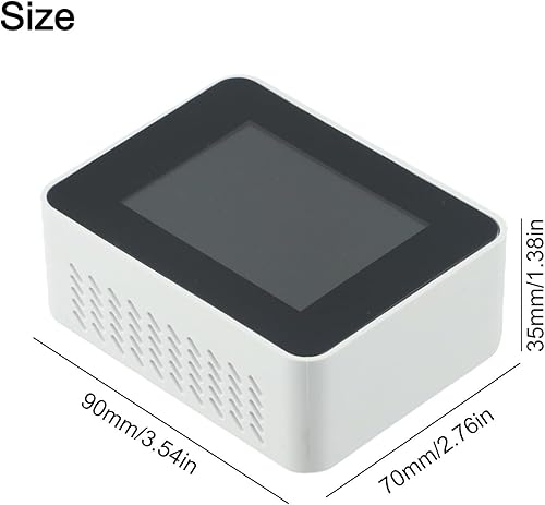 Monitor di qualità dell'aria 5in1 Rilevatori C-O2 per interni HCHO TVOC Tester con sensore di umidità di temperatura Misuratori di monitor della batteria ricaricabile Display a LED - Honorern