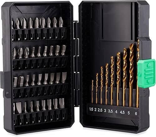 Marchio  - Denali Set di punte in titanio da 123 unità, Cacciavite, Nero - Honorern