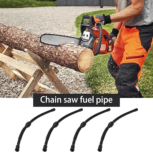 4 tubi del carburante in ABS per tubi del gas di ricambio, lunghezza 17,8 cm, compatibili con motosega Husqvarna 66 61 162 181 266 268 272 281 288 nero - Honorern